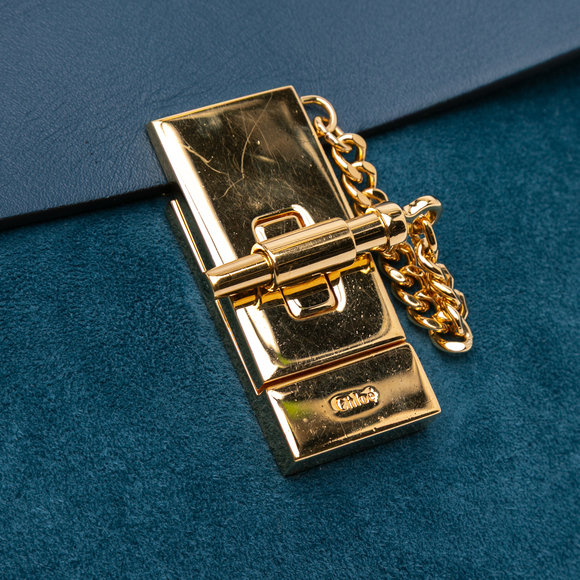 Pre-Loved Chloé Small Suede and Calfskin Drew Crossbody - Picture 7 of 12